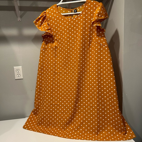 SHEIN Mustard Yellow Polka Dot Dress - Picture 6 of 14